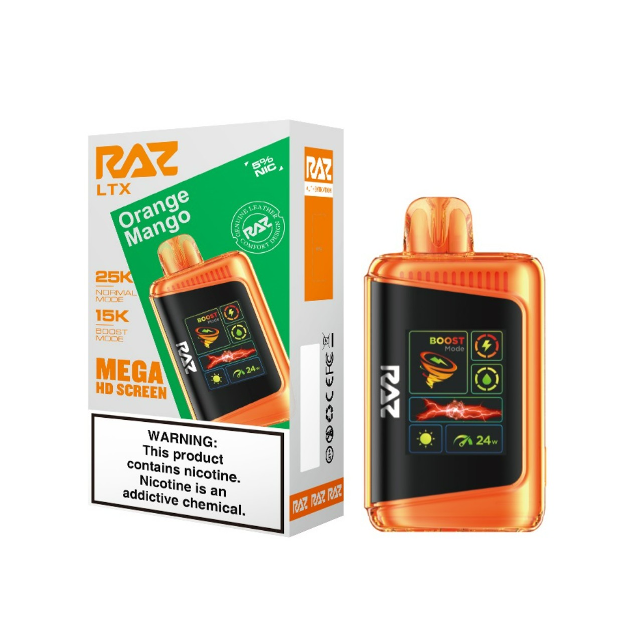 Geek Vape Raz LTX 25K Puff Disposable Orange Mango Geek Vape Raz LTX 25K Puff Disposable Orange Mango