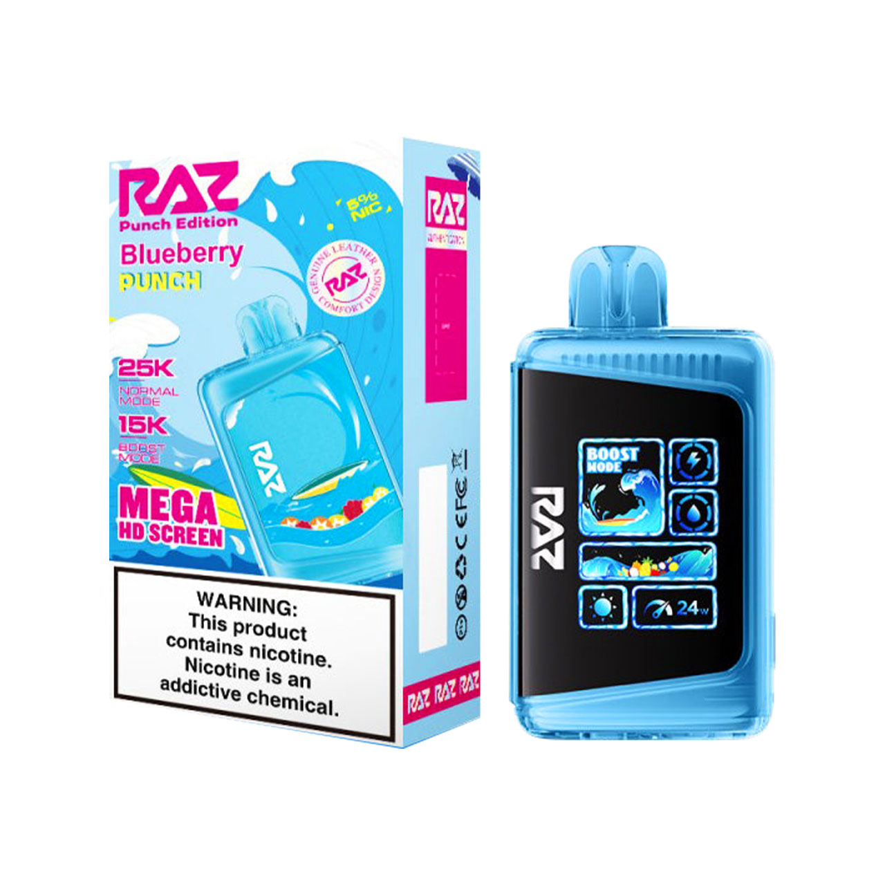 Geek Vape Raz LTX 25K Puff Disposable Punch Edition Blueberry Punch Geek Vape Raz LTX 25K Puff Disposable Punch Edition Blueberry Punch