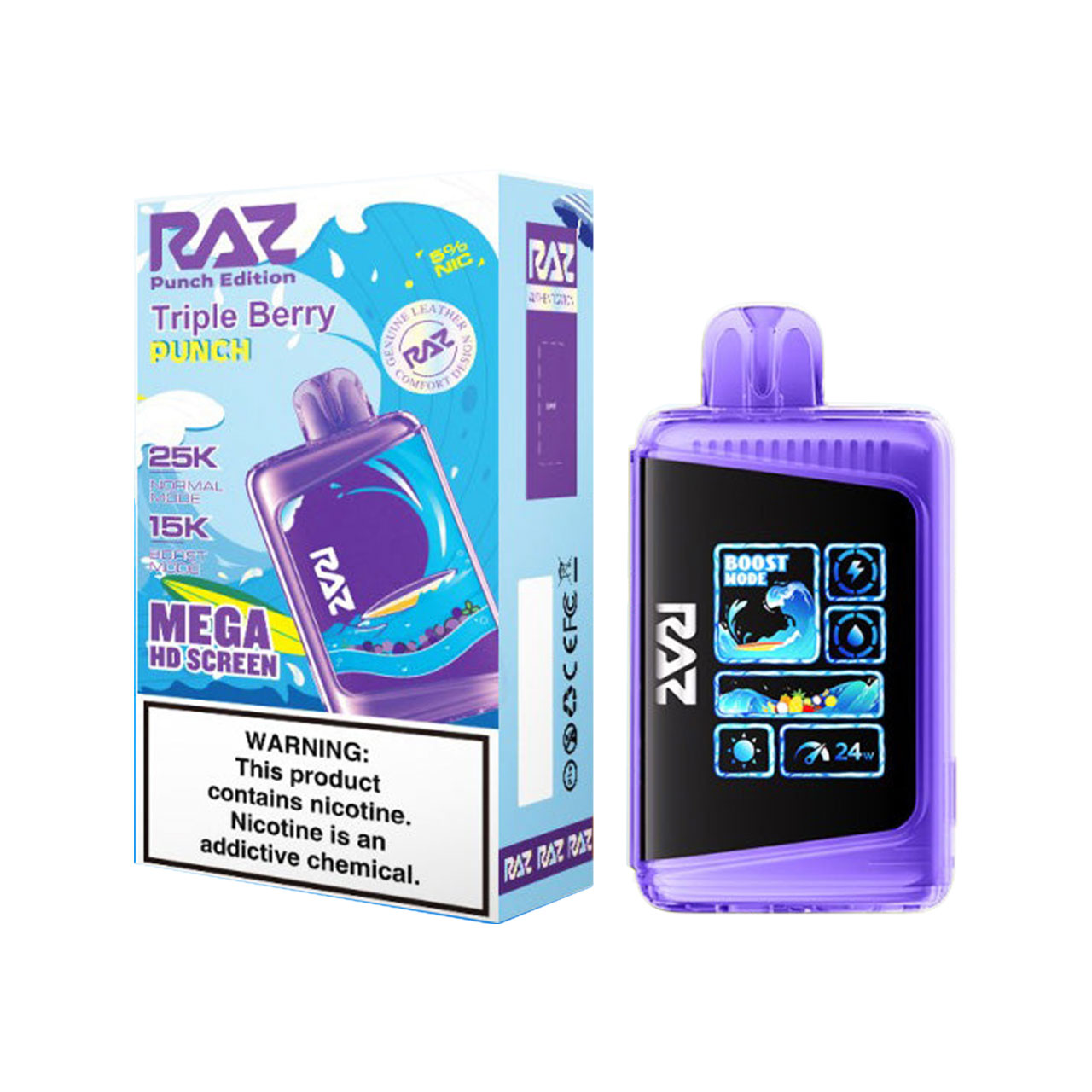 Geek Vape Raz LTX 25K Puff Disposable Punch Edition Triple Berry Punch Geek Vape Raz LTX 25K Puff Disposable Punch Edition Triple Berry Punch
