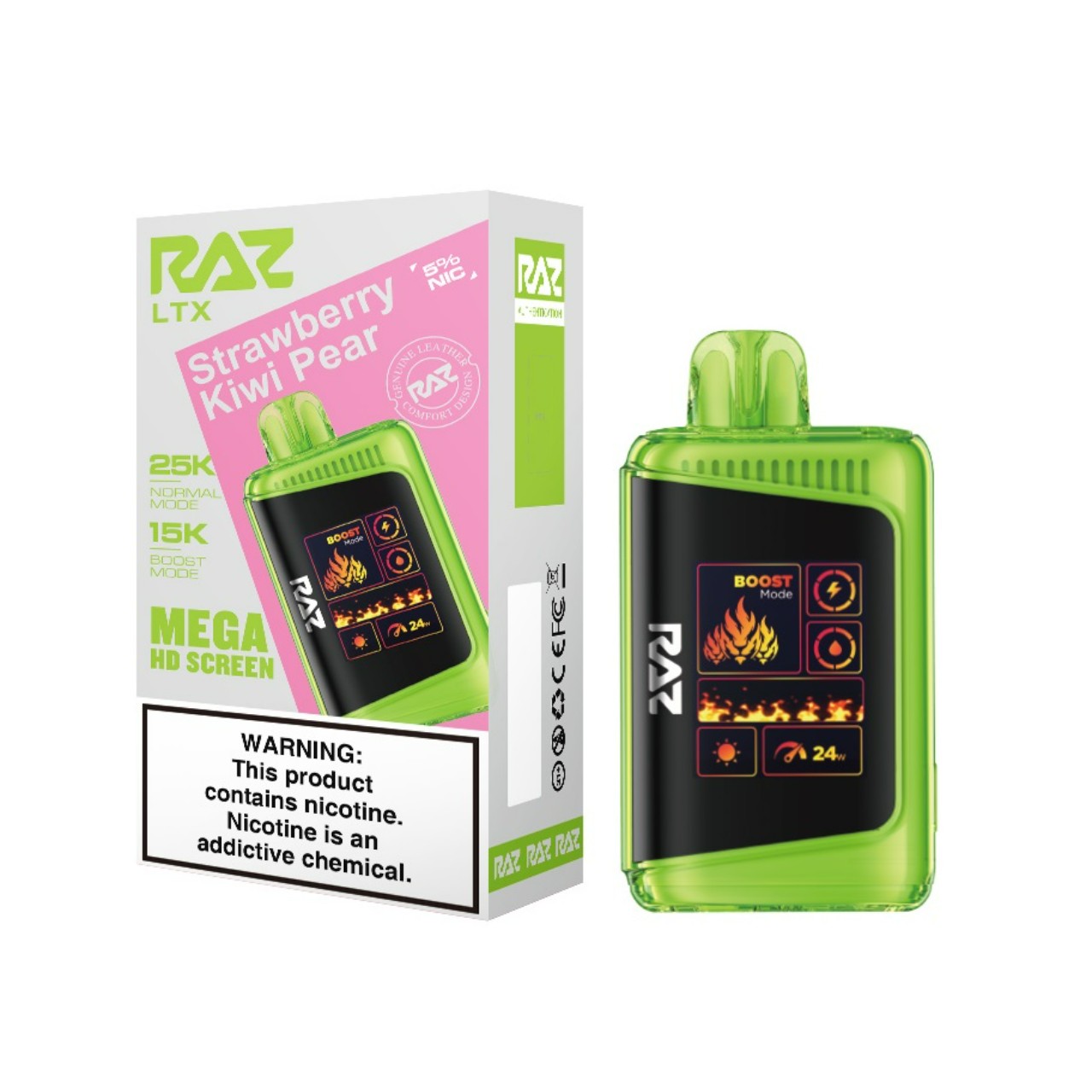 Geek Vape Raz LTX 25K Puff Disposable Strawberry Kiwi Pear Geek Vape Raz LTX 25K Puff Disposable Strawberry Kiwi Pear