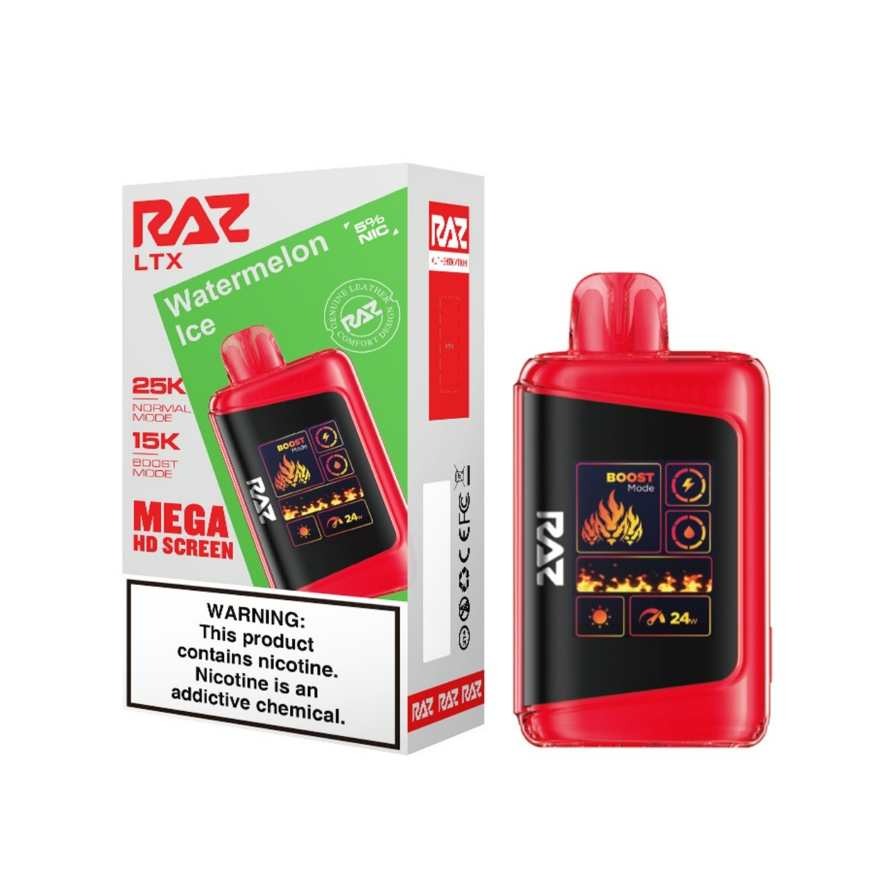 Geek Vape Raz LTX 25K Puff Disposable Watermelon Ice Geek Vape Raz LTX 25K Puff Disposable Watermelon Ice
