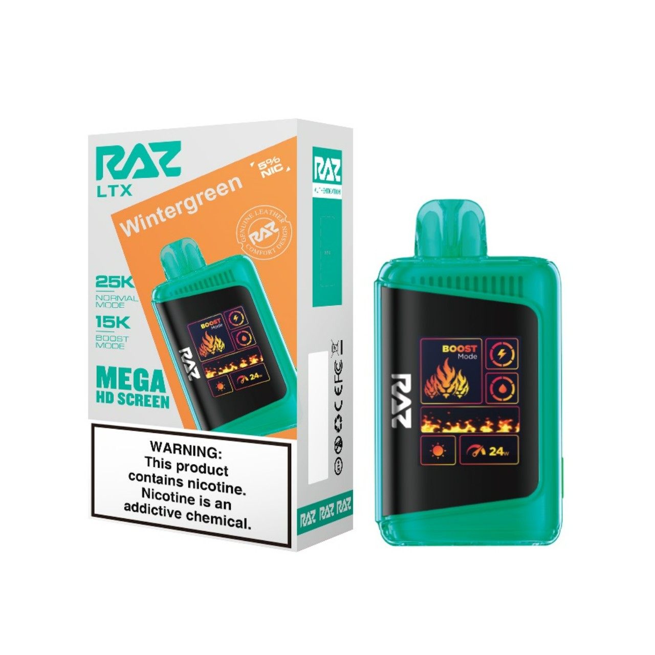 Geek Vape Raz LTX 25K Puff Disposable Wintergreen Geek Vape Raz LTX 25K Puff Disposable Wintergreen