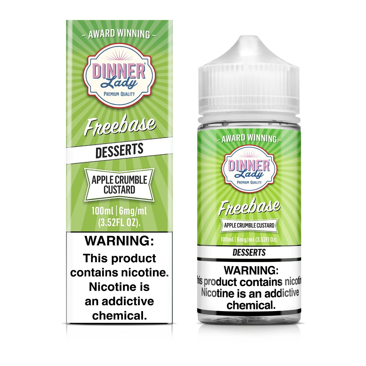 Dinner Lady Apple Crumble Custard 100ml E-Juice 6mg