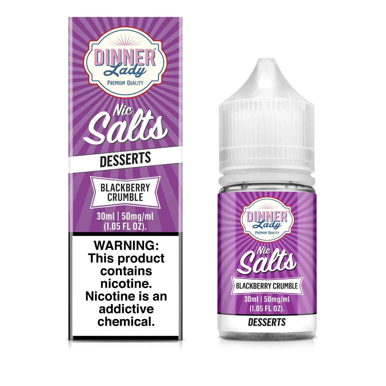 Dinner Lady Salts Blackberry Crumble 30ml E-Juice 50mg Dinner Lady Salts Blackberry Crumble 30ml E-Juice 50mg