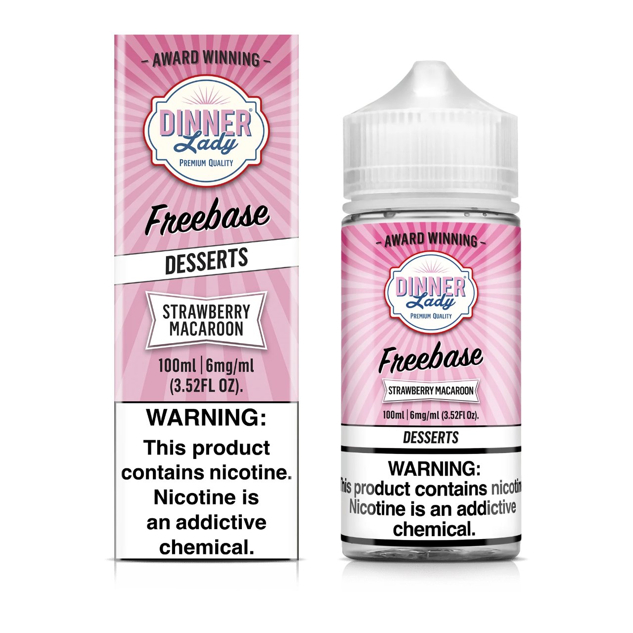 Dinner Lady Strawberry Macaroon 100ml E-Juice 6mg