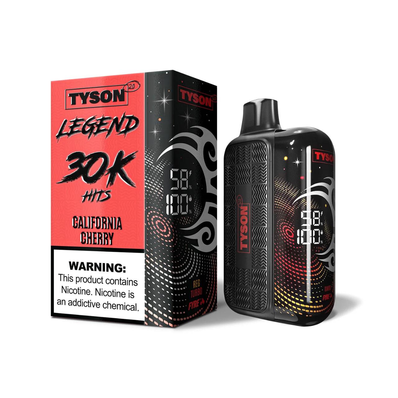 Tyson 2.0 Legend 30K Puff Disposable California Cherry Tyson 2.0 Legend 30K Puff Disposable California Cherry