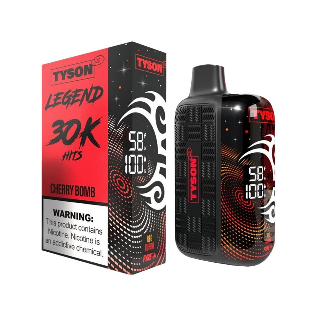 Tyson 2.0 Legend 30K Puff Disposable Cherry Bomb Tyson 2.0 Legend 30K Puff Disposable Cherry Bomb