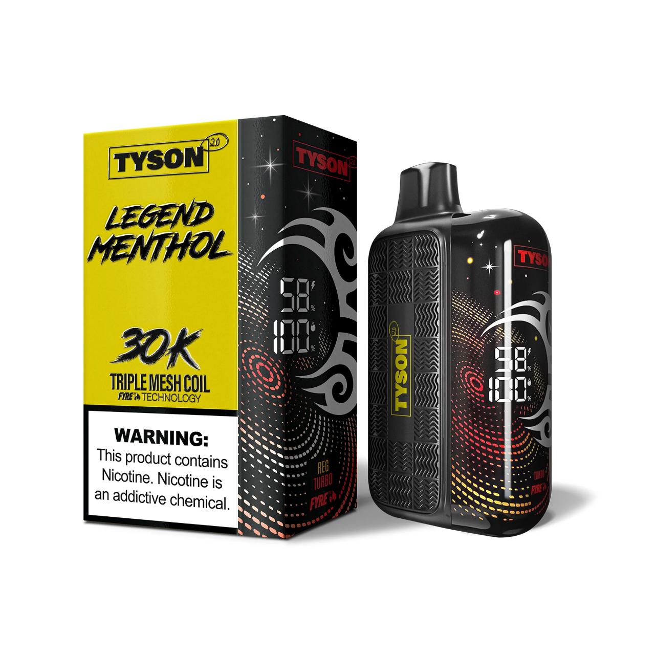 Tyson 2.0 Legend 30K Puff Disposable Menthol Gold Tyson 2.0 Legend 30K Puff Disposable Menthol Gold