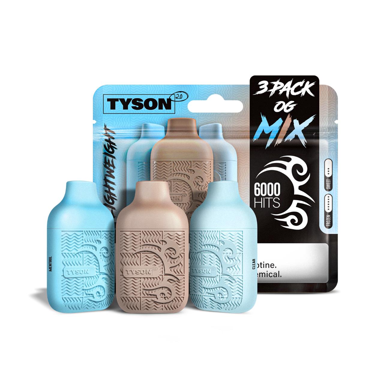 Tyson 2.0 Lightweight Disposable Pack of 3-OG Mix Tyson 2.0 Lightweight Disposable Pack of 3-OG Mix