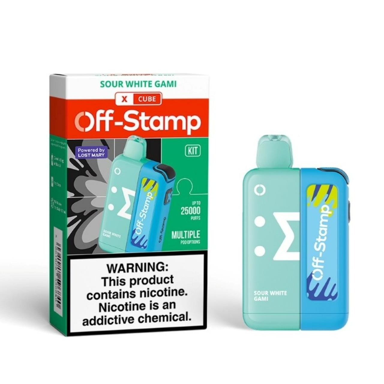Off Stamp X- Cube 25K Puff Disposable Sour White Gami Off Stamp X- Cube 25K Puff Disposable Sour White Gami