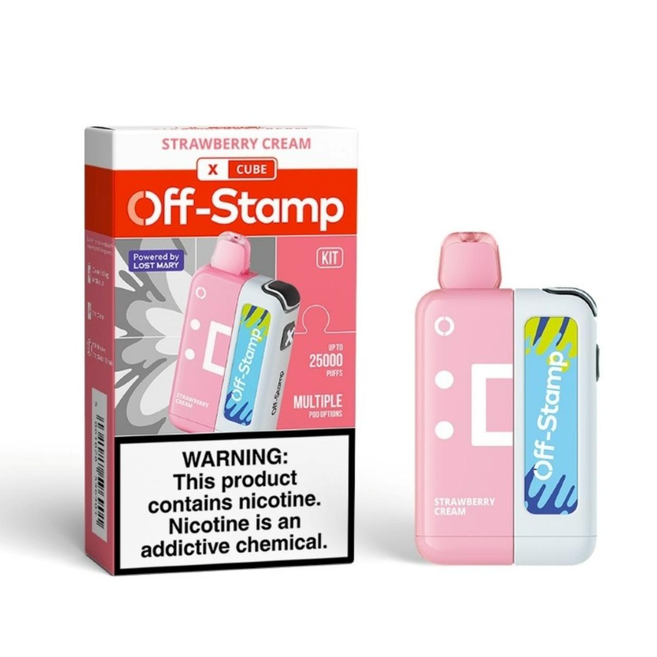 Off Stamp X- Cube 25K Puff Disposable Strawberry Cream Off Stamp X- Cube 25K Puff Disposable Strawberry Cream