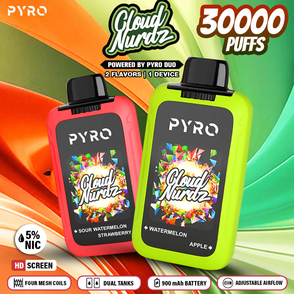 Pyro Duo x Cloud Nurdz 30K Puff Disposable Pyro Duo x Cloud Nurdz 30K Puff Disposable