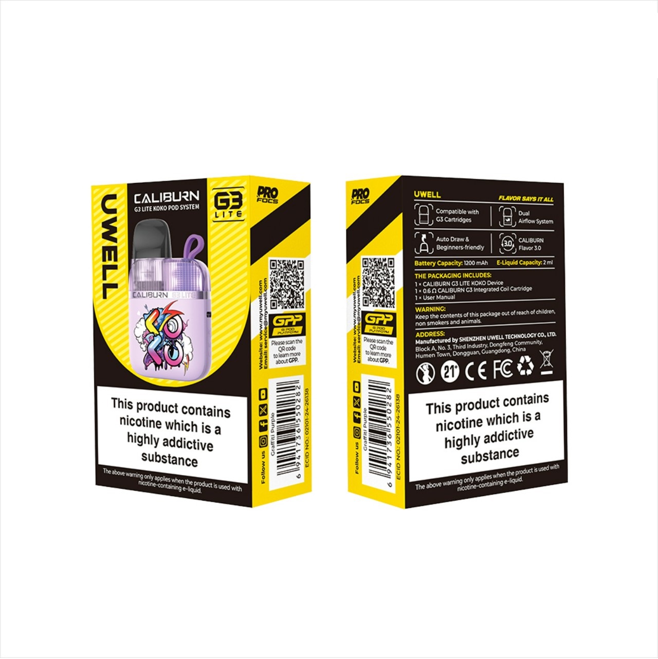 Uwell Caliburn G3 Lite KoKo Pod Kit Uwell Caliburn G3 Lite KoKo Pod Kit