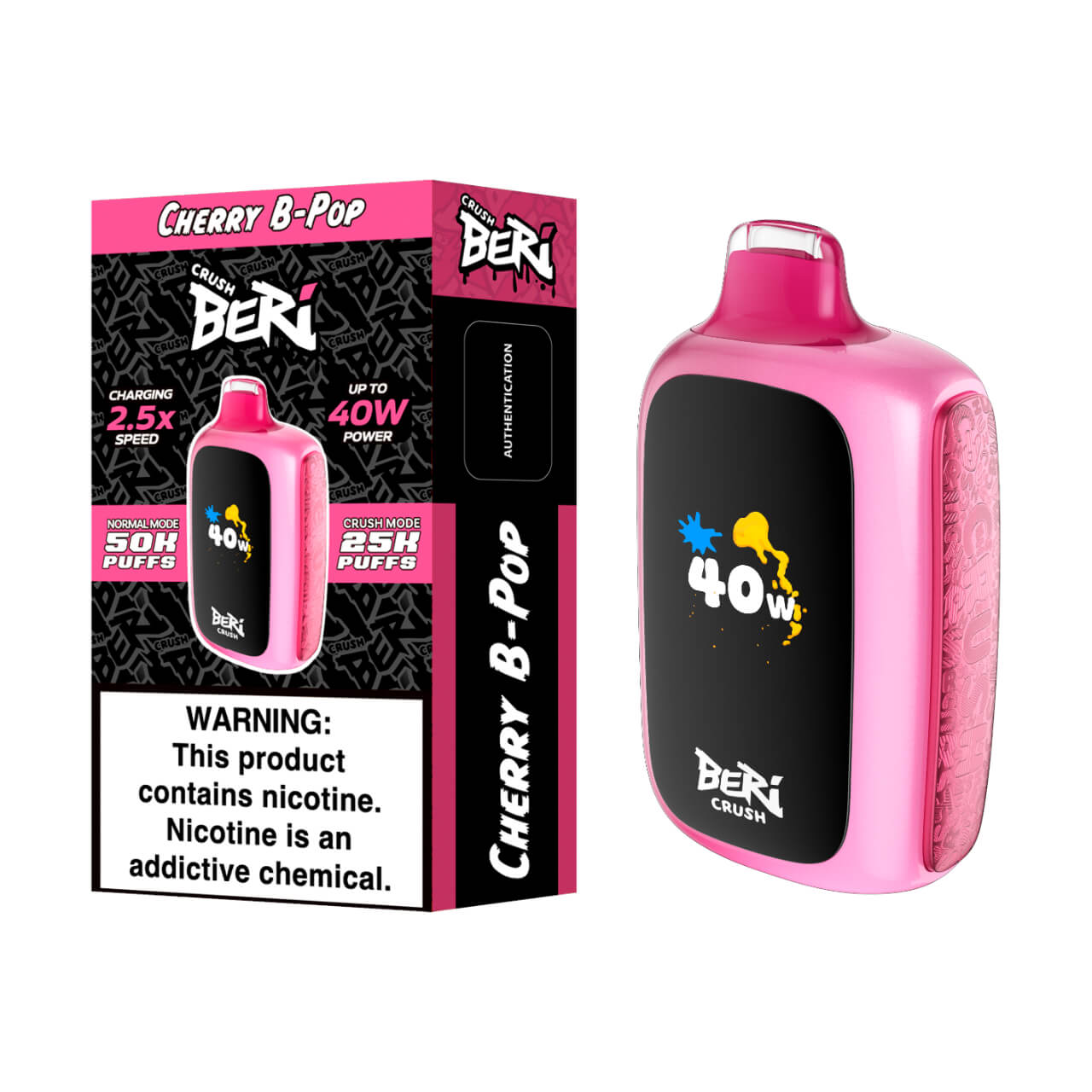 Beri Crush 50K Puff Disposable Cherry B-Pop