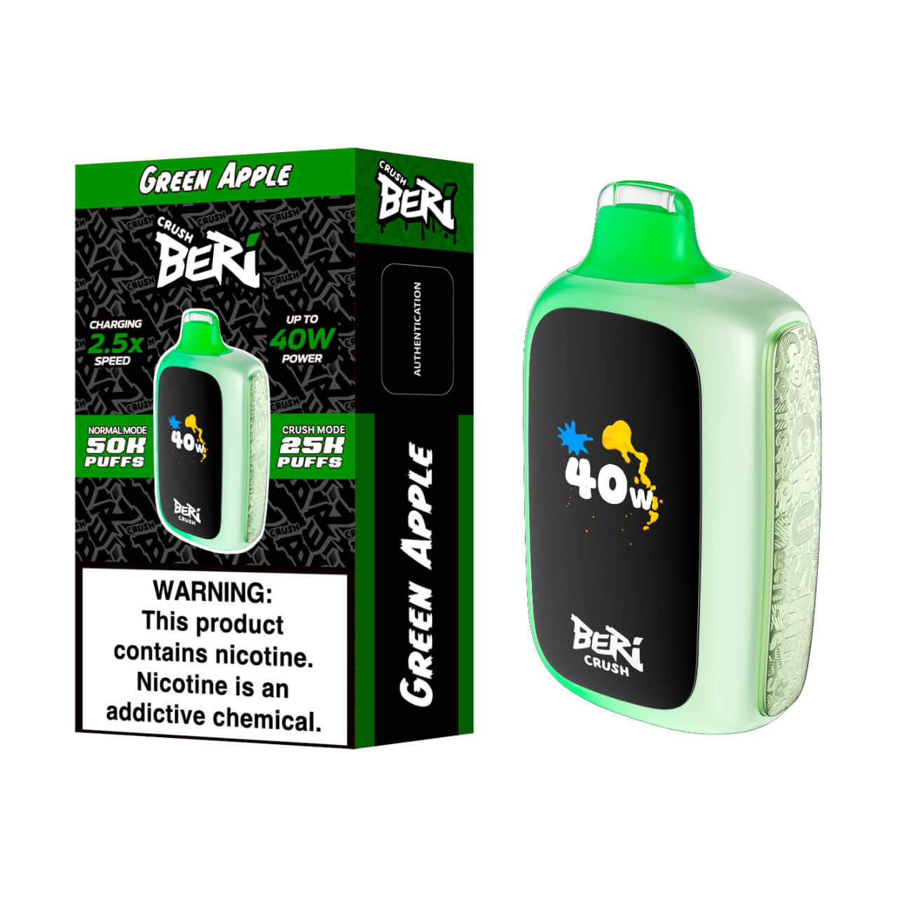 Beri Crush 50K Puff Disposable Green Apple