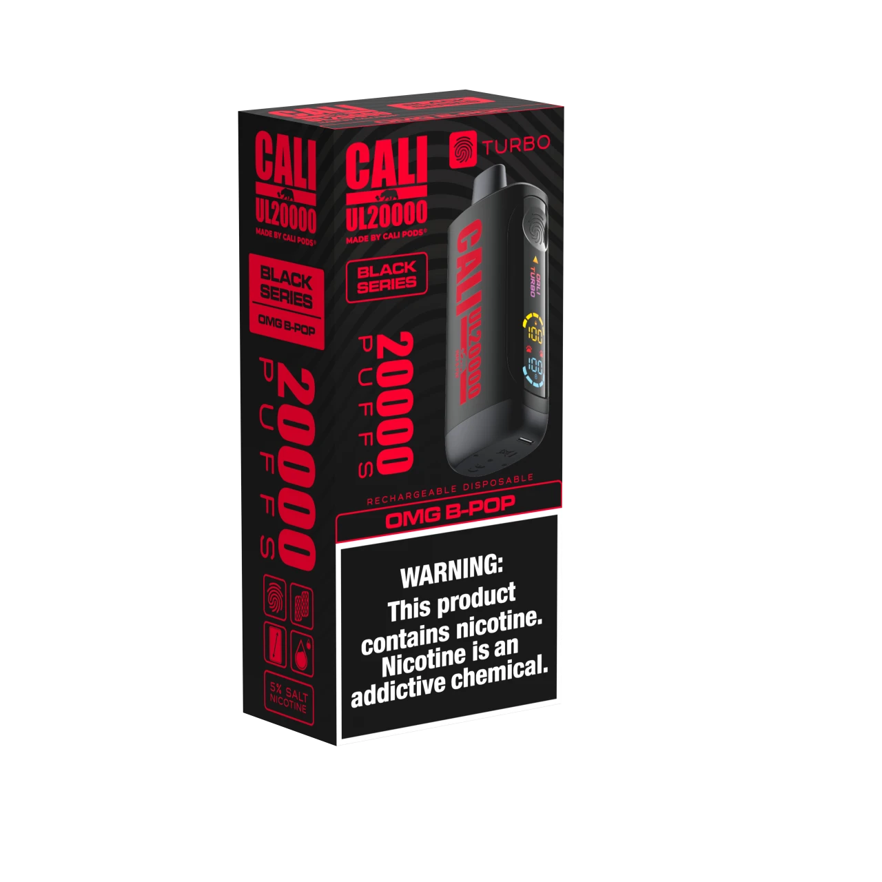 Cali UL20000 Black Series 20000 Puff Disposable OMG B Pop