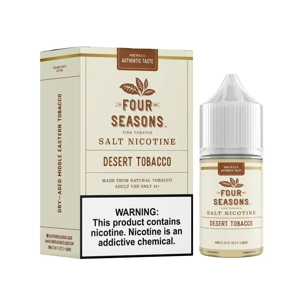 Four Seasons Desert Tobacco Salt 30ml E-Juice Four Seasons Desert Tobacco Salt 30ml E-Juice