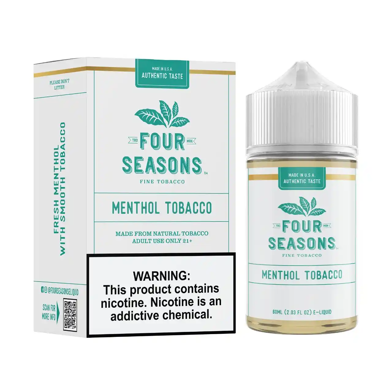 Four Seasons Menthol Tobacco 60ml E-Juice