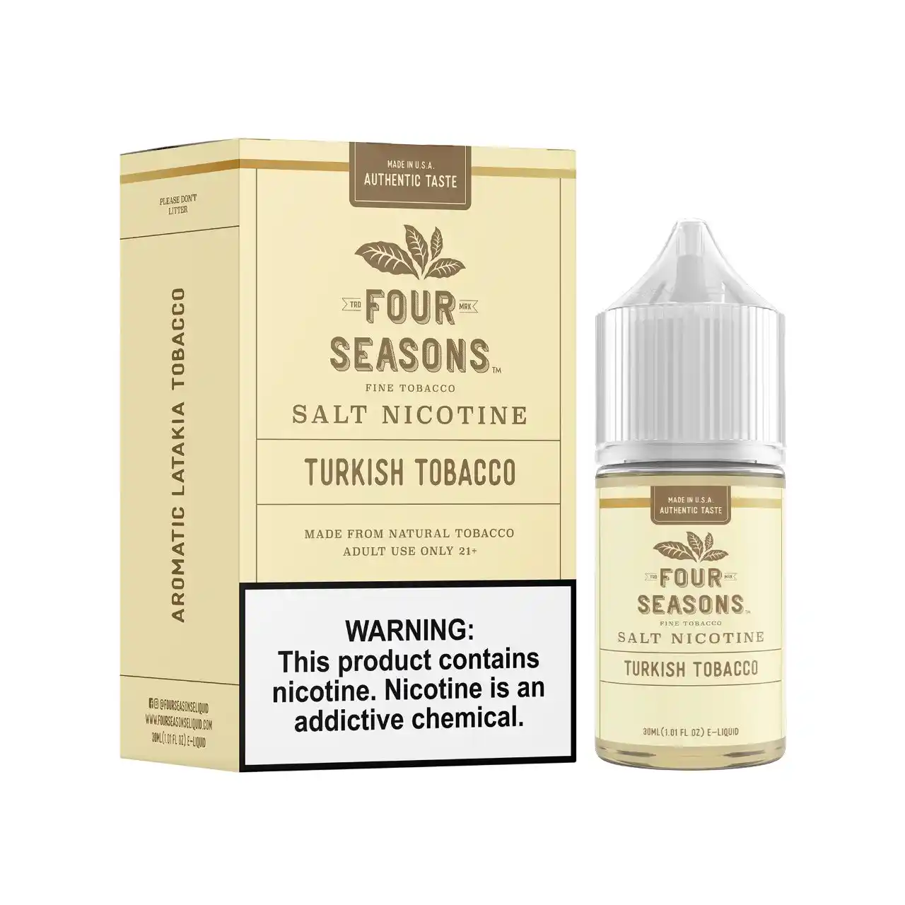 Four Seasons Turkish Tobacco Salt 30ml E-Juice Four Seasons Turkish Tobacco Salt 30ml E-Juice