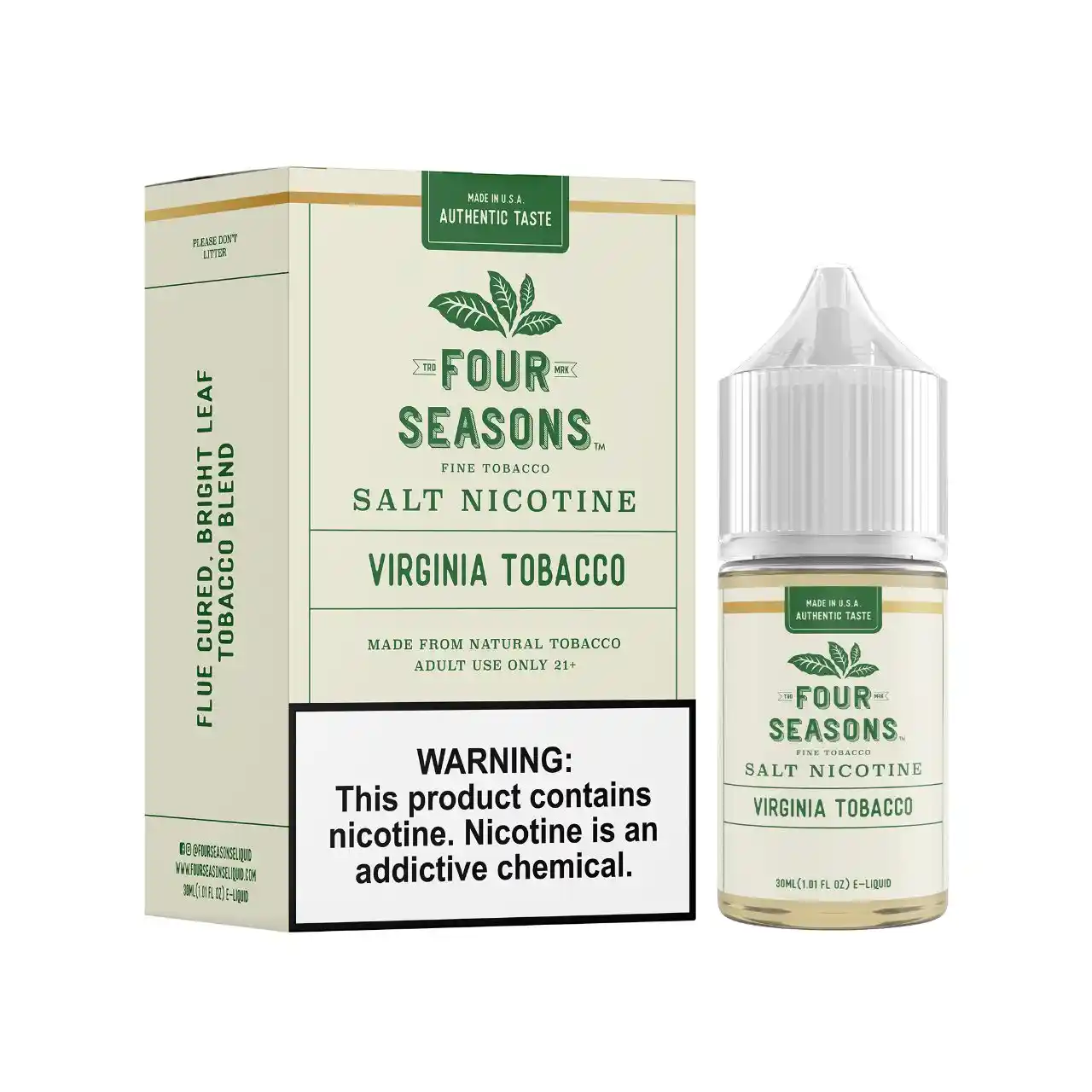 Four Seasons Virginia Tobacco Salt 30ml E-Juice Four Seasons Virginia Tobacco Salt 30ml E-Juice