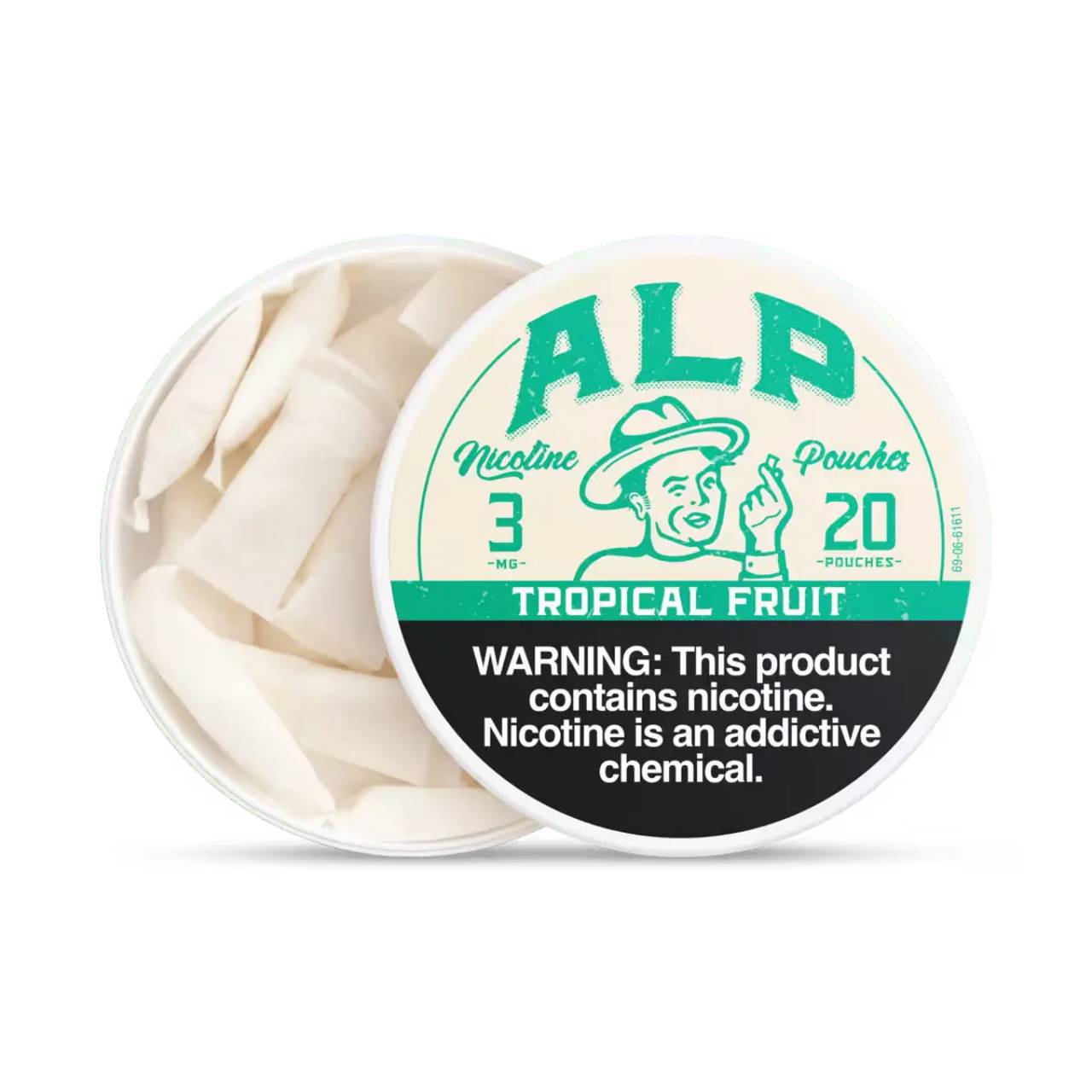 ALP Nicotine Pouches - 5PK Tropical Fruit 3MG Open