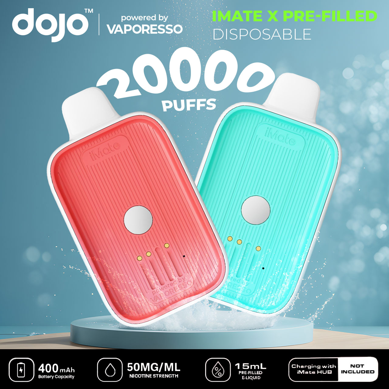 Vaporesso Dojo Imate X Pre Filled Pod 1 Vaporesso Dojo iMate X Pre-Filled 20K Puff Disposable Replacement Pod Cartridge