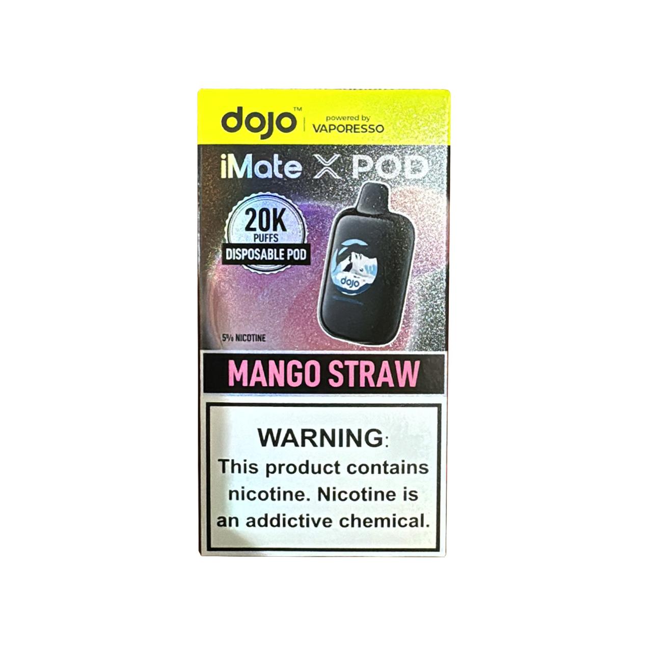 Vaporesso Dojo iMate X Pre-Filled 20K Puff Disposable Replacement Pod Cartridge-Mango Straw Vaporesso Dojo iMate X Pre-Filled 20K Puff Disposable Replacement Pod Cartridge-Mango Straw