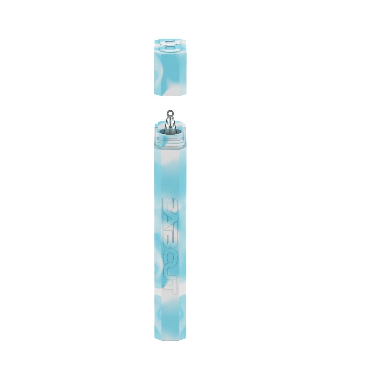 White Rhino Dab Out Glow in The Dark Quartz Angle Blue White