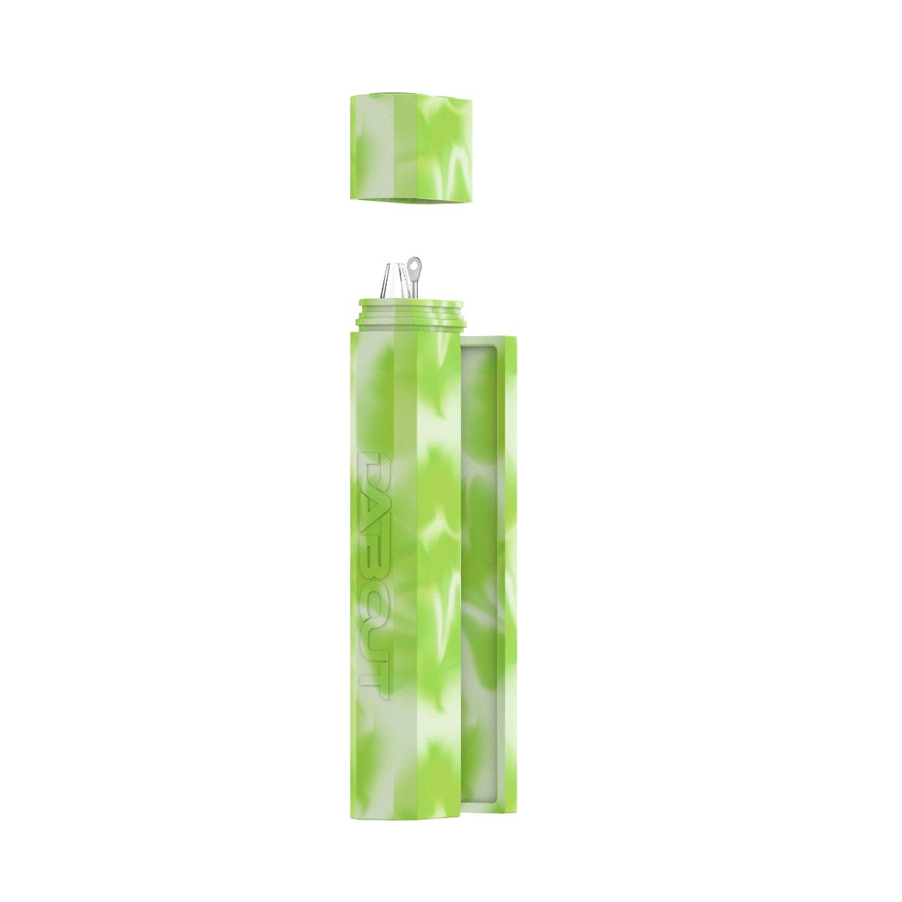 White Rhino Dab Out Glow in The Dark Quartz Angle Green White