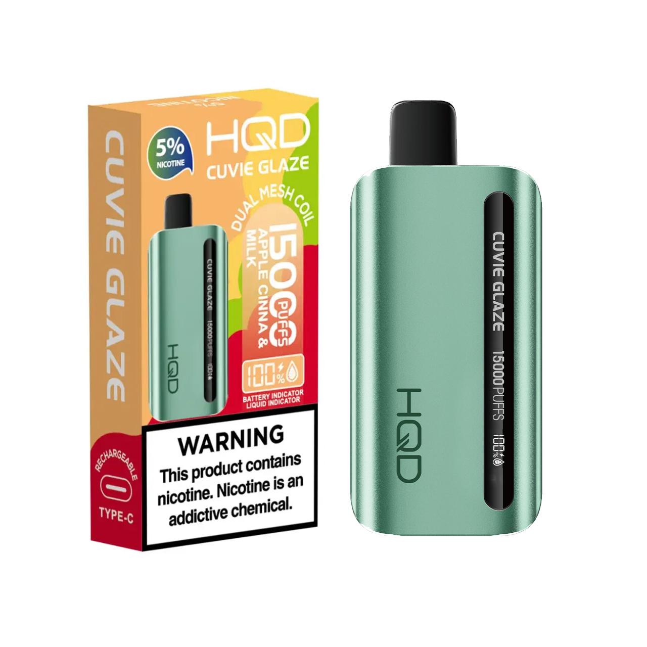 HQD Cuvie Glaze 15000 Puff Disposable Apple Cinna Milk HQD Cuvie Glaze 15000 Puff Disposable Apple Cinna Milk