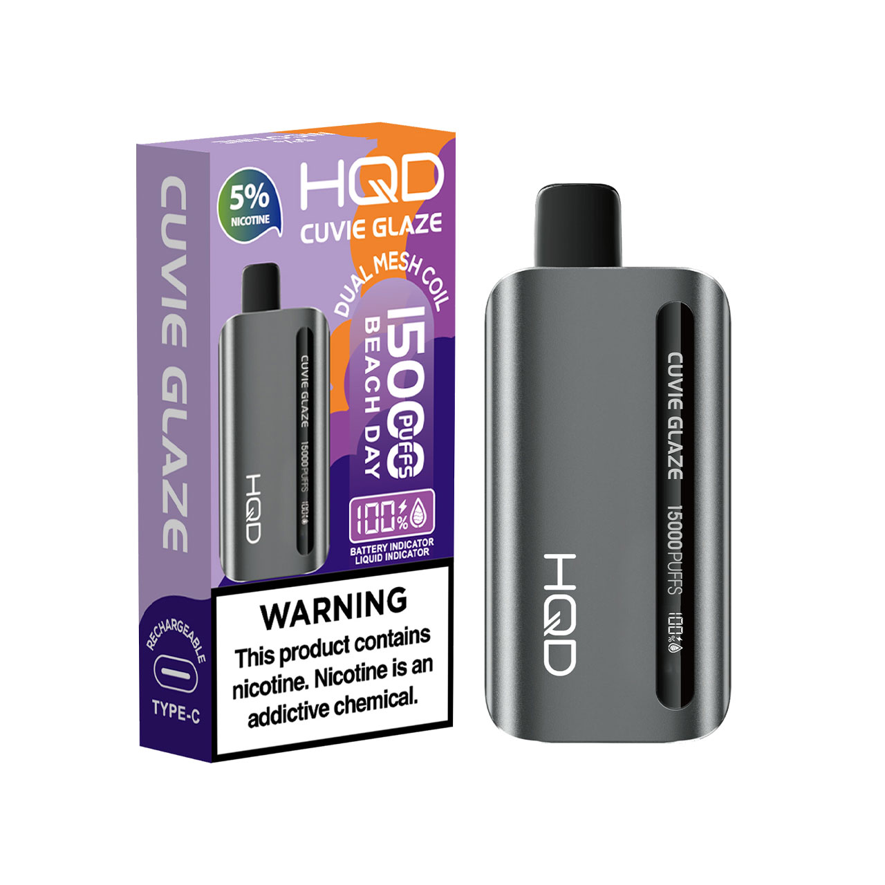 HQD Cuvie Glaze 15000 Puff Disposable Beach Day HQD Cuvie Glaze 15000 Puff Disposable Beach Day