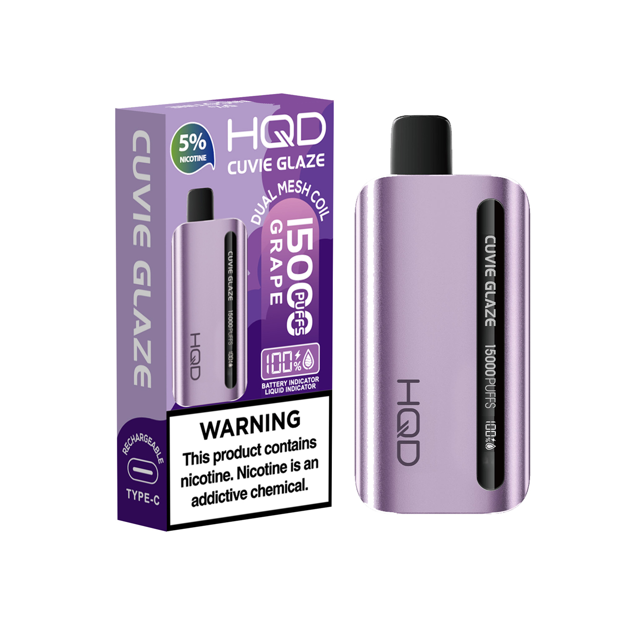 HQD Cuvie Glaze 15000 Puff Disposable-Grape HQD Cuvie Glaze 15000 Puff Disposable-Grape