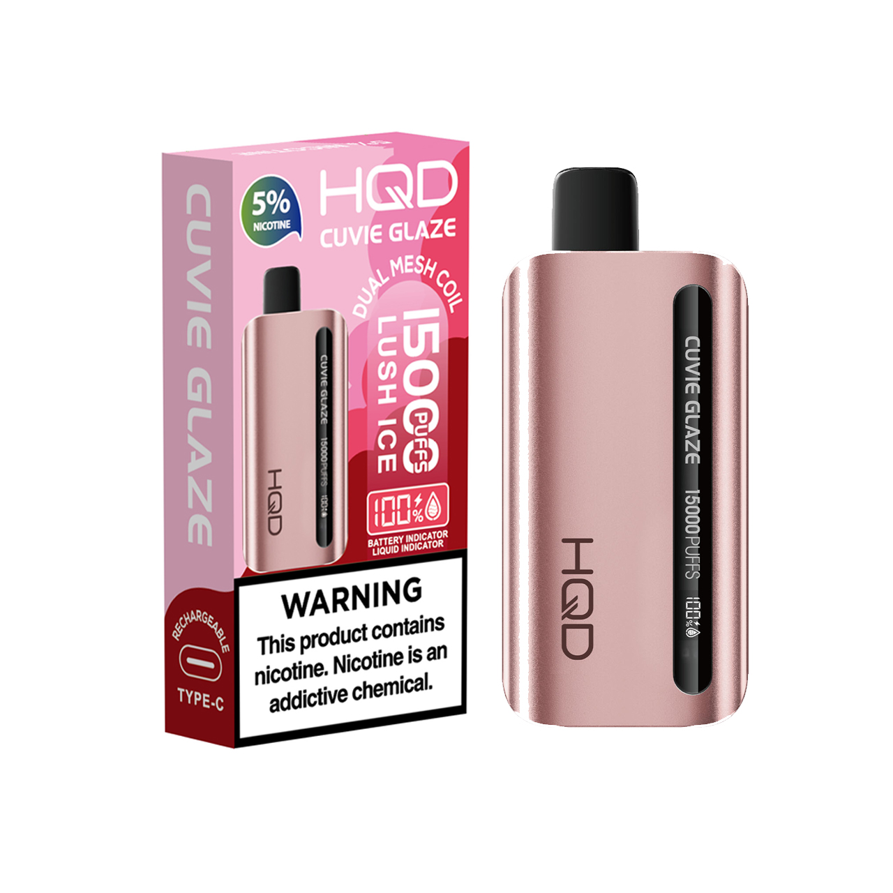 HQD Cuvie Glaze 15000 Puff Disposable-Lush Ice HQD Cuvie Glaze 15000 Puff Disposable-Lush Ice