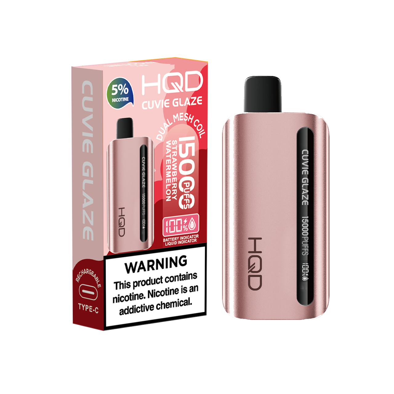 HQD Cuvie Glaze 15000 Puff Disposable-Strawberry Watermelon HQD Cuvie Glaze 15000 Puff Disposable-Strawberry Watermelon