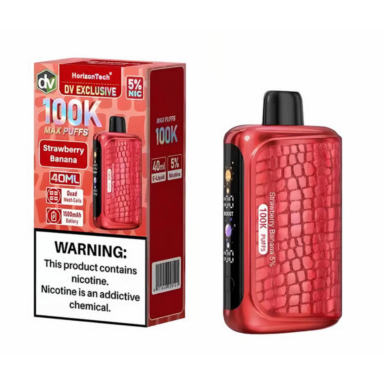 HorizonTech 100K Puff Disposable Strawberry Banana - DV Exclusive HorizonTech 100K Puff Disposable Strawberry Banana - DV Exclusive