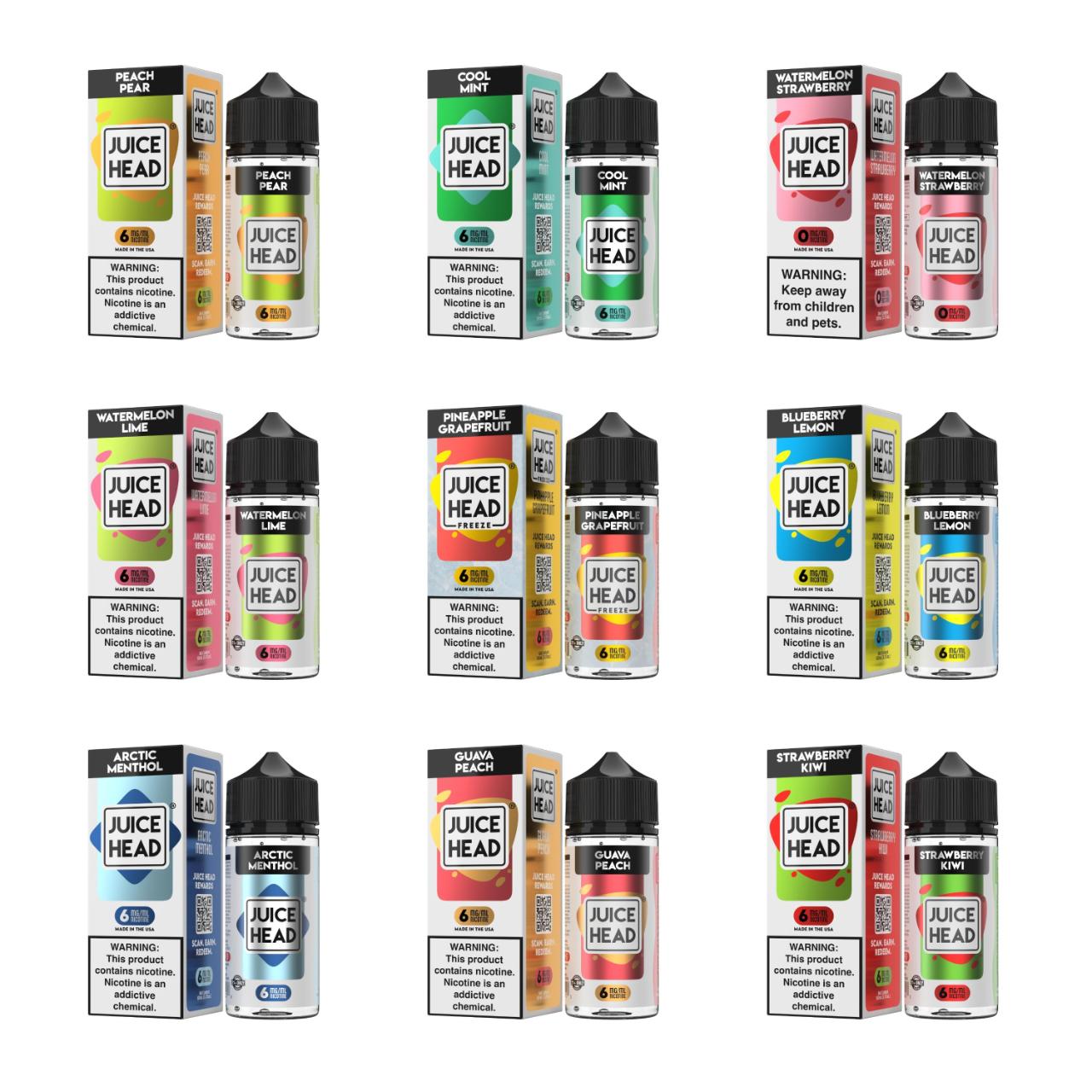 Juice Head 100ml E-Juice 6MG Collection