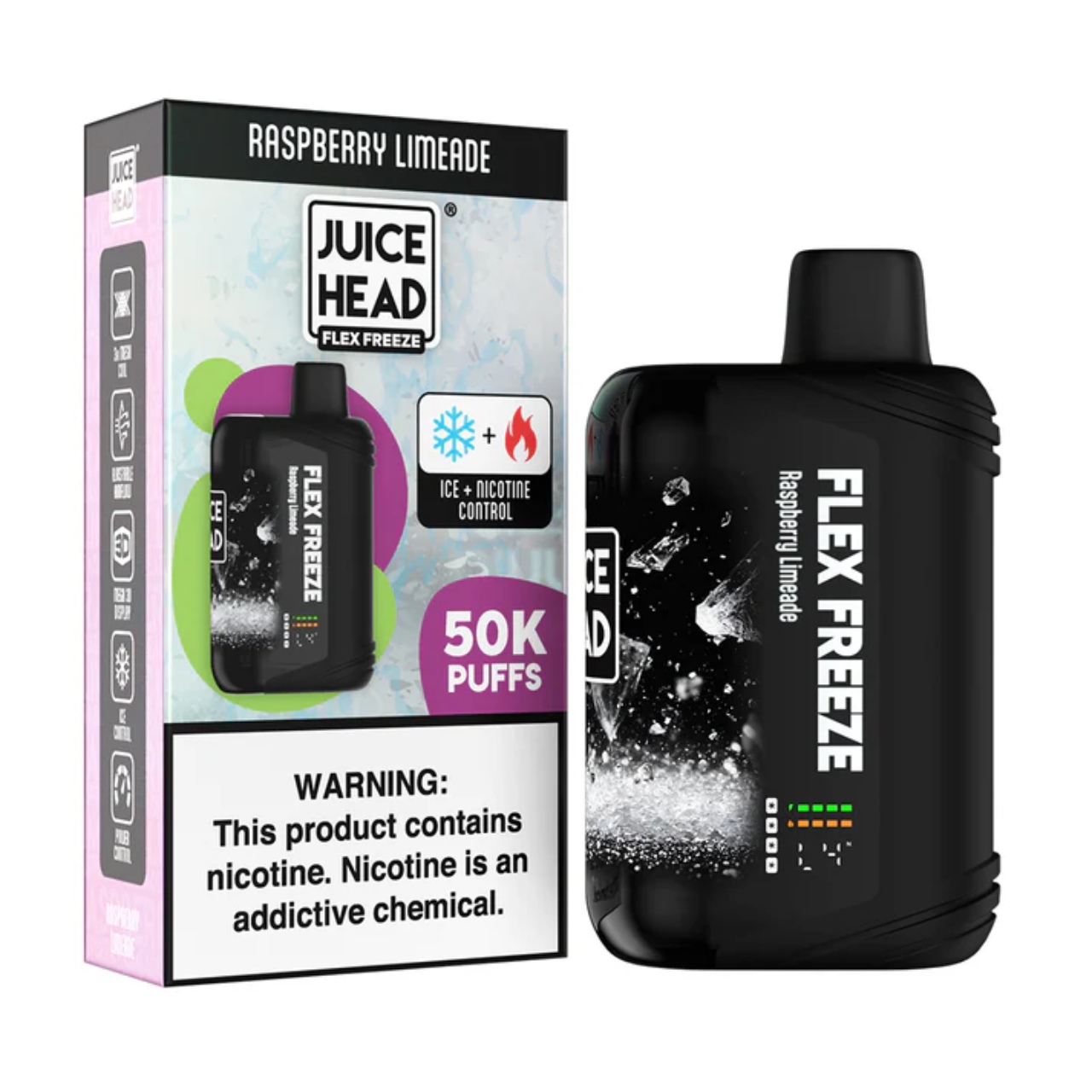 Juice Head Flex Freeze 50K Puff Disposable Raspberry Limeade