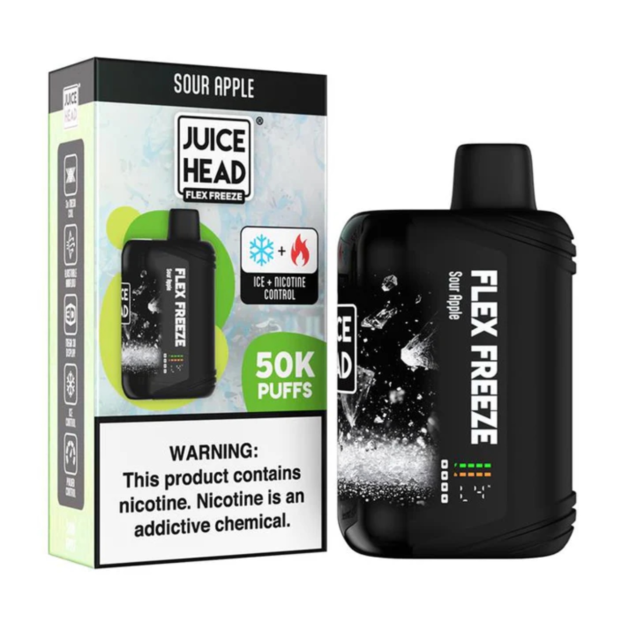 Juice Head Flex Freeze 50K Puff Disposable Sour Apple