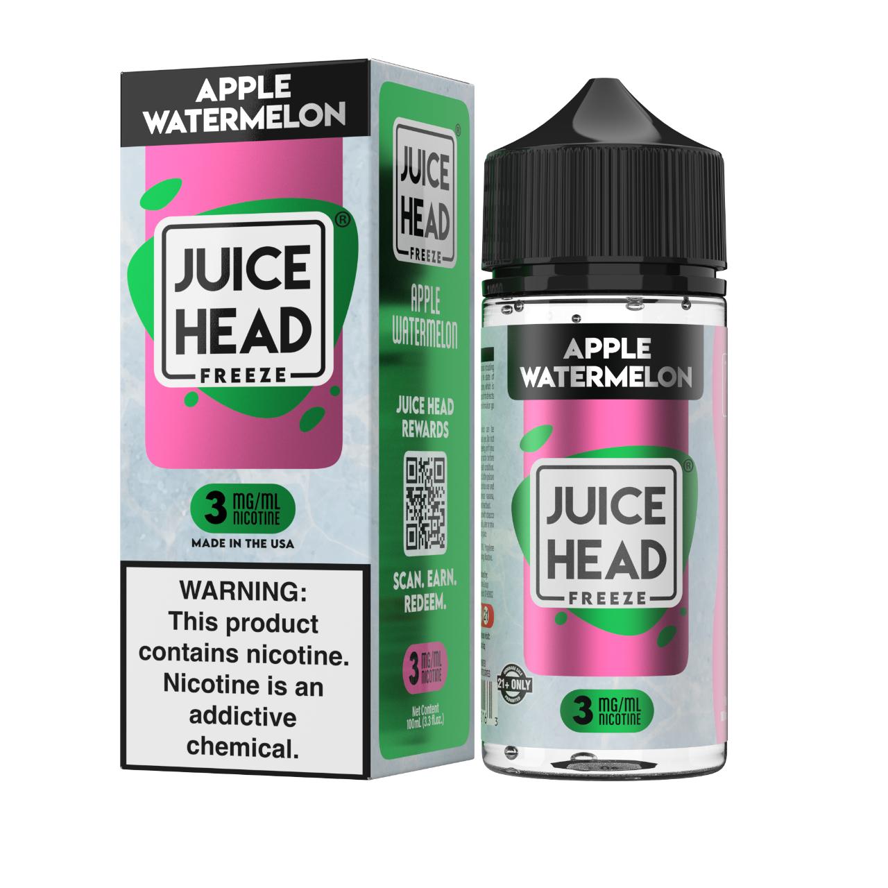 Juice Head Freeze Apple Watermelon 100ml E-Juice 3mg Juice Head Freeze Apple Watermelon 100ml E-Juice 3mg