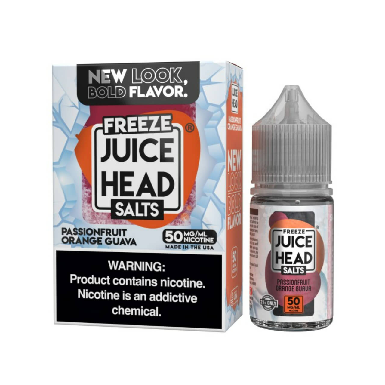 Juice Head Passionfruit Orange Guava Freeze Salts 30ml E-Juice Juice Head Passionfruit Orange Guava Freeze Salts 30ml E-Juice