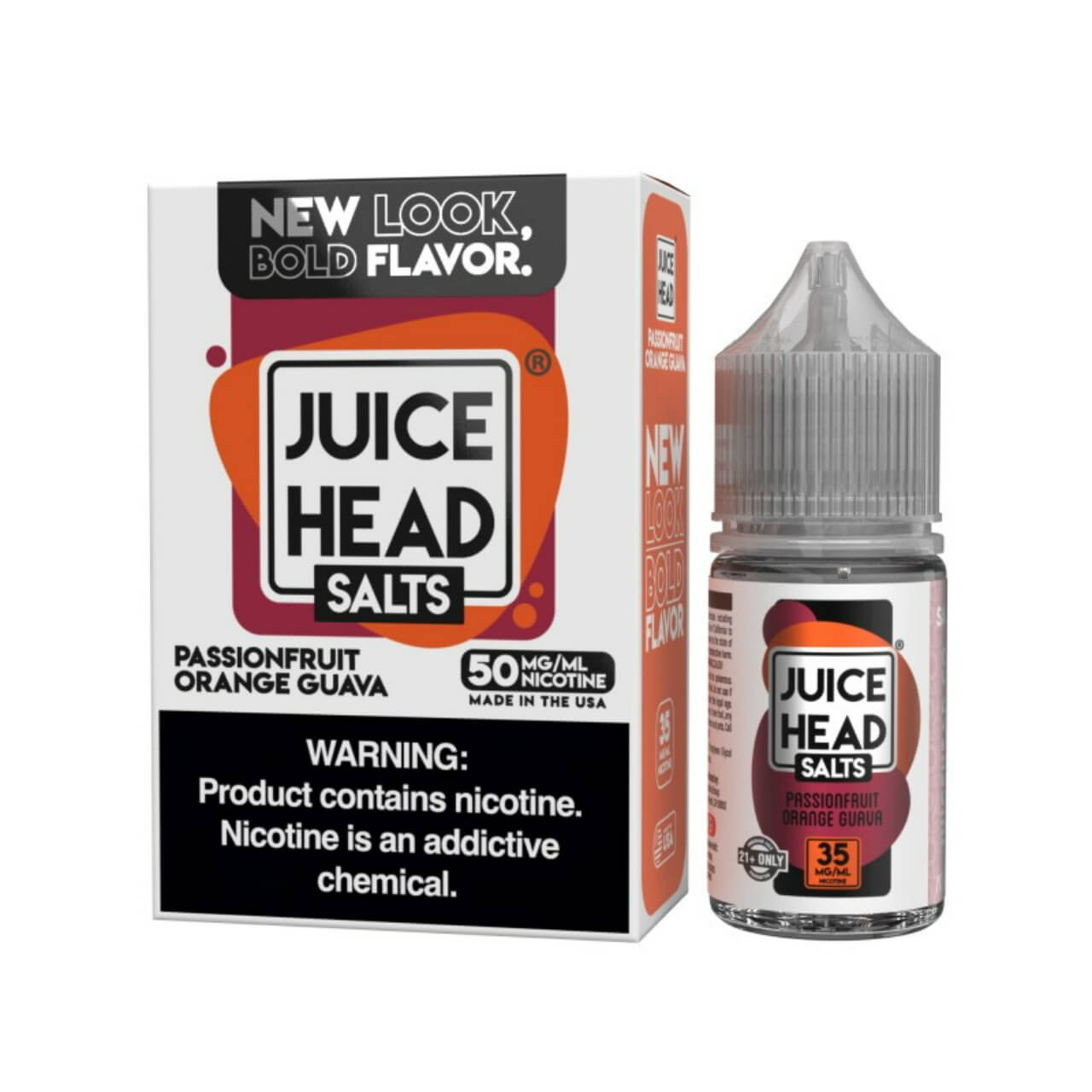 Juice Head Passionfruit Orange Guava Salts 30ml E-Juice Juice Head Passionfruit Orange Guava Salts 30ml E-Juice