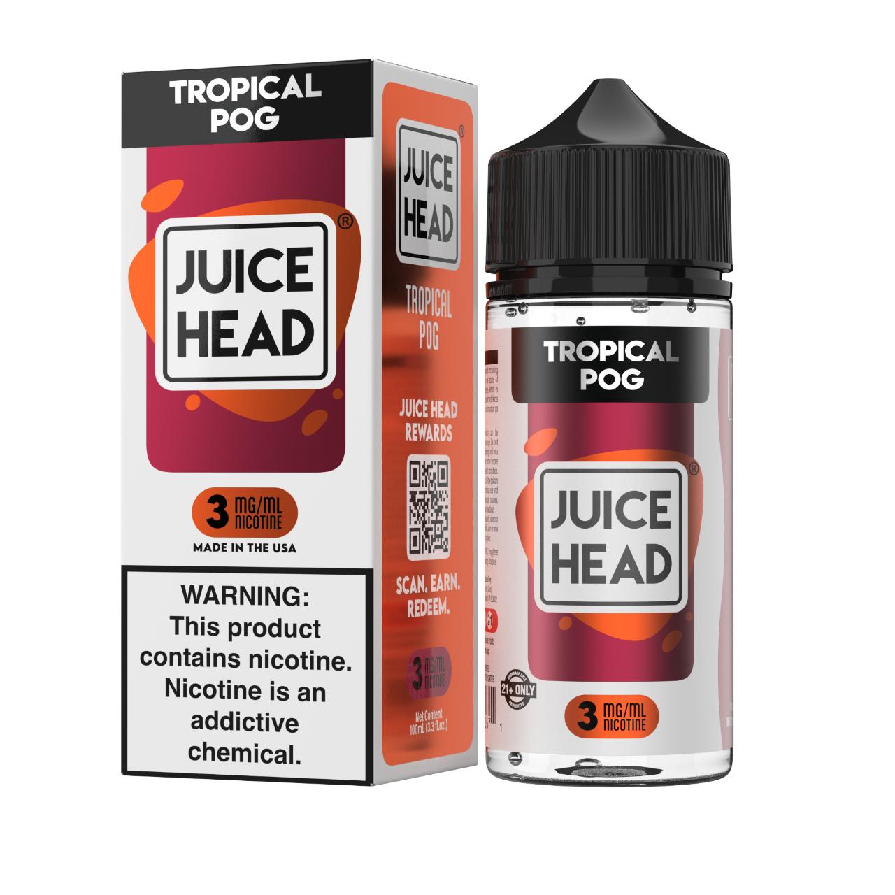 Juice Head Tropical Passionfruit Orange Guava 100ml E-Juice 3mg Juice Head Tropical Passionfruit Orange Guava 100ml E-Juice 3mg