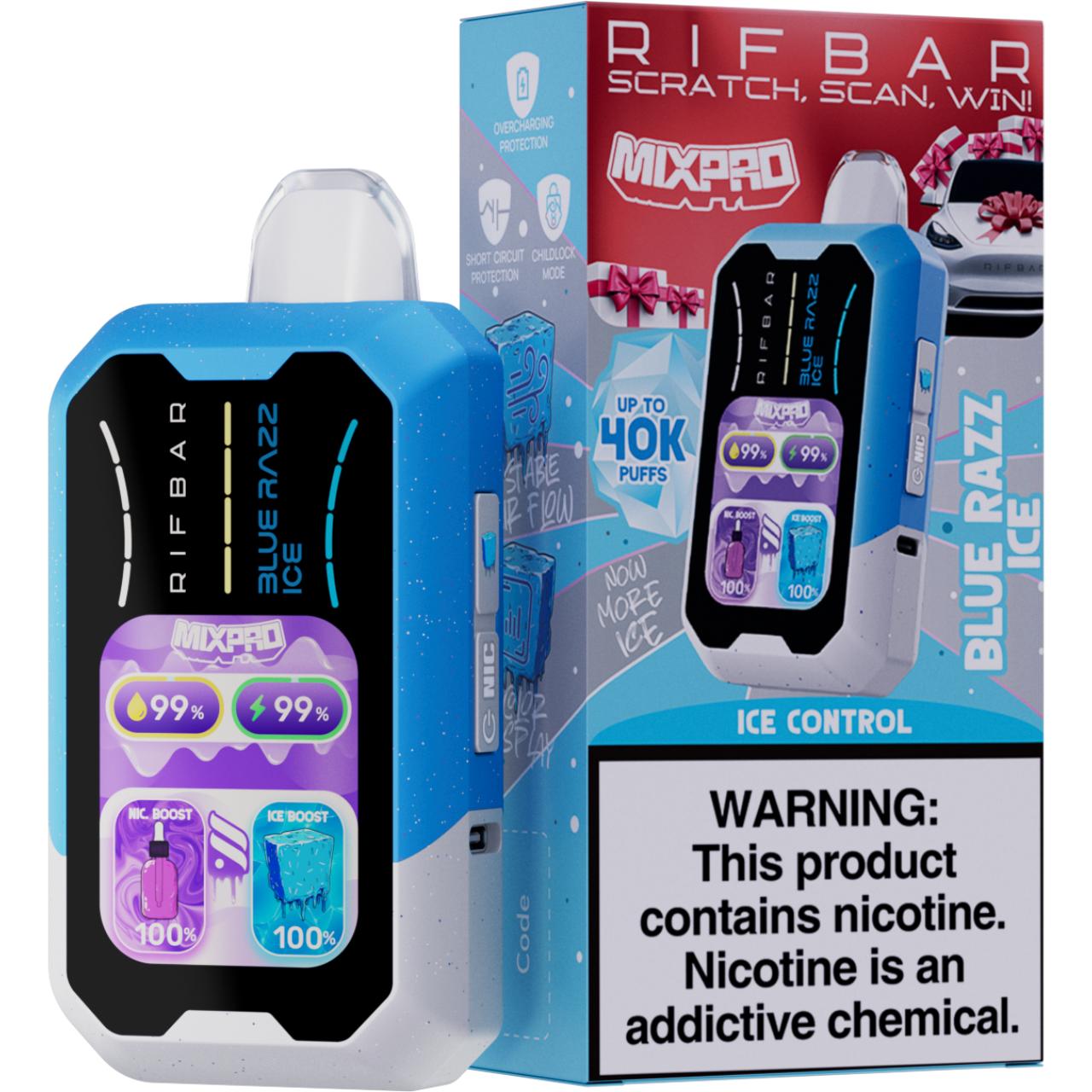 Rifbar MixPro 40K Puff Disposable-Blue Razz Ice