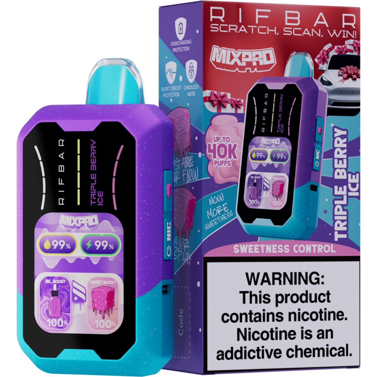 Rifbar MixPro 40K Puff Disposable-Triple Berry Ice