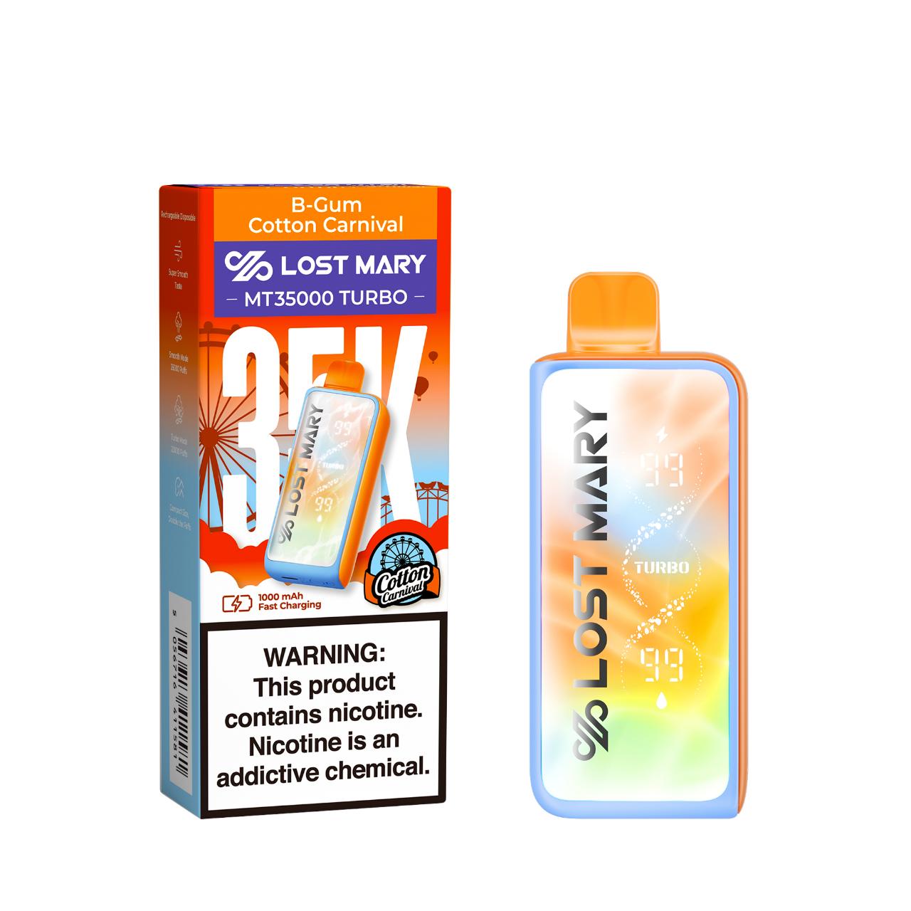 Lost Mary MT 35,000 Puff Turbo Disposable B-Gum Cotton Carnival - Cotton Carnival Edition Lost Mary MT 35,000 Puff Turbo Disposable B-Gum Cotton Carnival - Cotton Carnival Edition