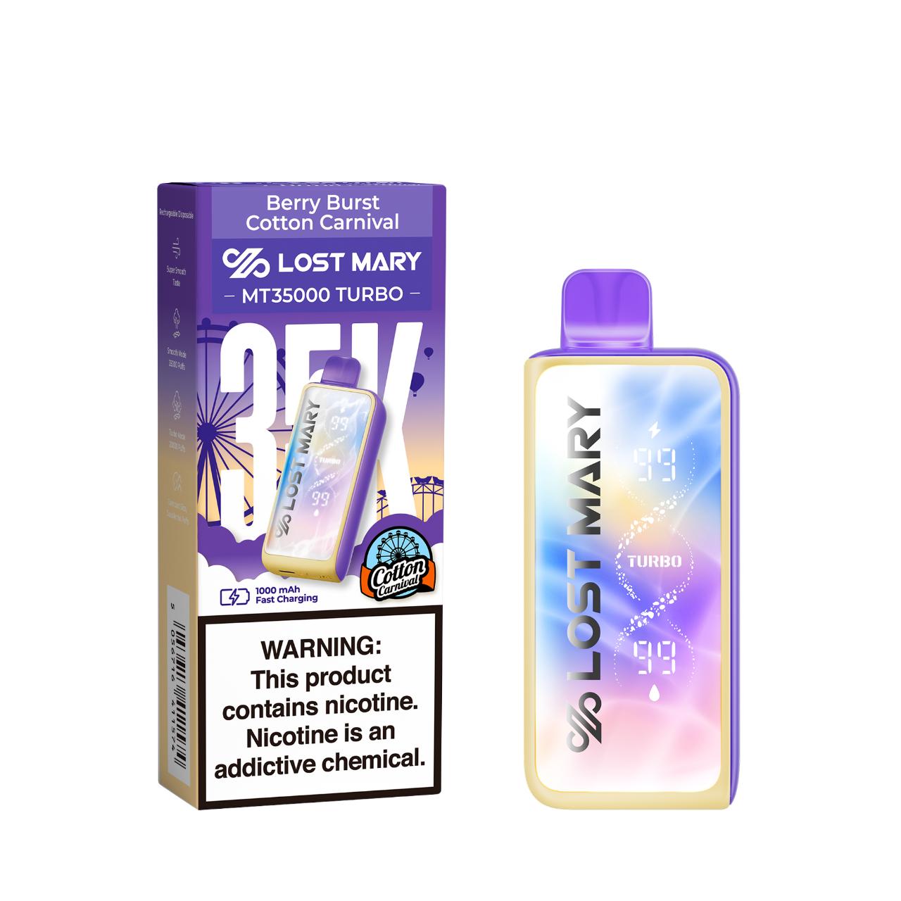 Lost Mary MT 35,000 Puff Turbo Disposable Berry Burst Cotton Carnival - Cotton Carnival Edition Lost Mary MT 35,000 Puff Turbo Disposable Berry Burst Cotton Carnival - Cotton Carnival Edition