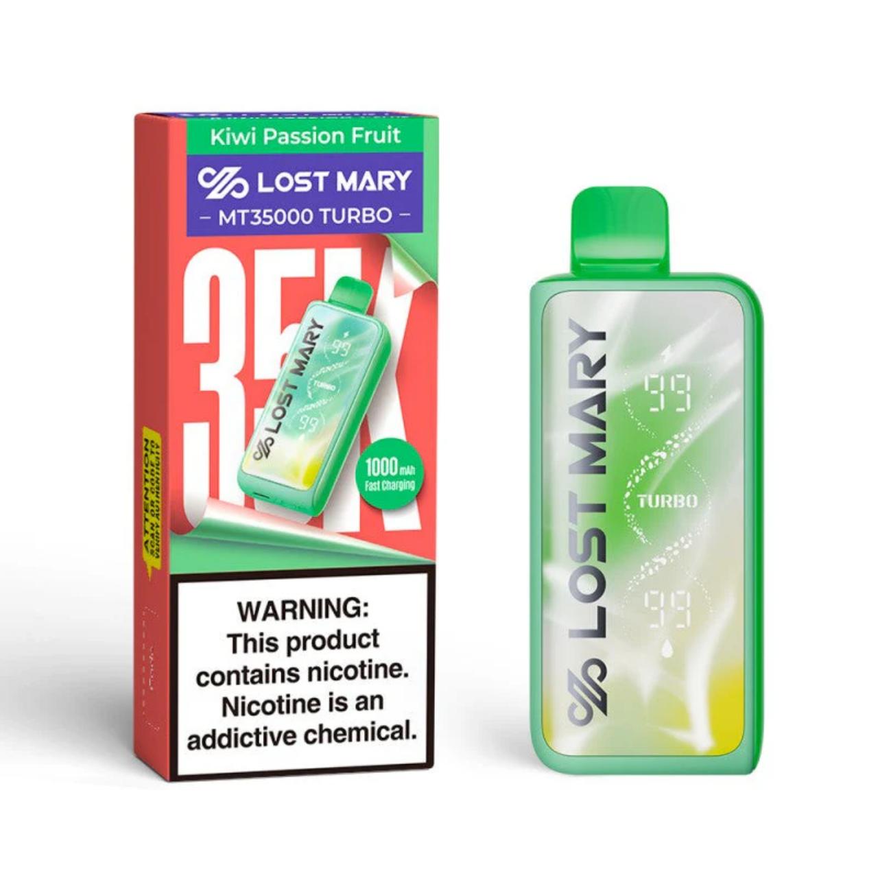 Lost Mary MT 35,000 Puff Turbo Disposable Kiwi Passion Fruit Lost Mary MT 35,000 Puff Turbo Disposable Kiwi Passion Fruit
