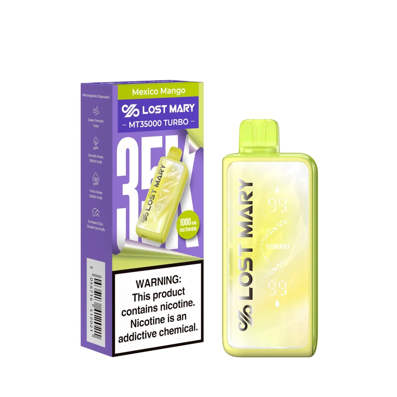 Lost Mary MT 35,000 Puff Turbo Disposable Mexico Mango Lost Mary MT 35,000 Puff Turbo Disposable Mexico Mango