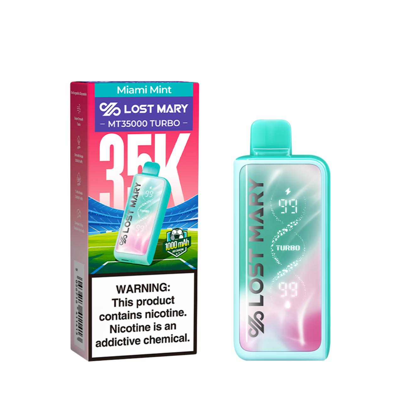 Lost Mary MT 35,000 Puff Turbo Disposable Miami Mint - World Cup Edition Lost Mary MT 35,000 Puff Turbo Disposable Miami Mint - World Cup Edition