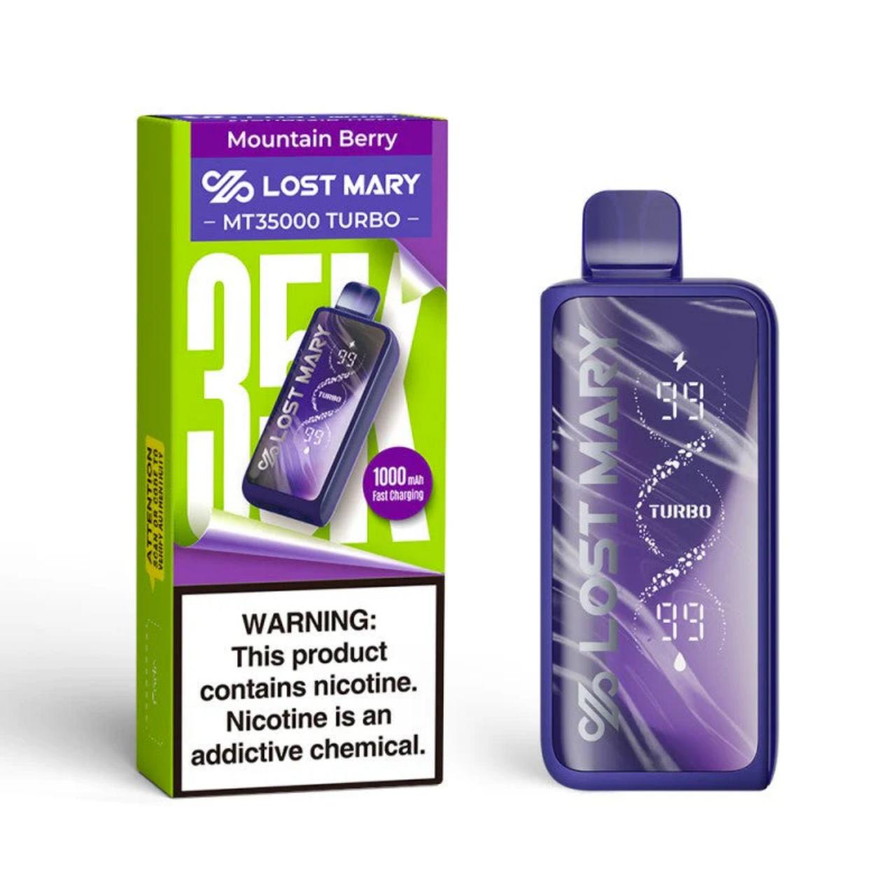 Lost Mary MT 35,000 Puff Turbo Disposable Mountain Berry Lost Mary MT 35,000 Puff Turbo Disposable Mountain Berry
